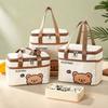 Cute Portable Insulated Lunch Bag Large Capacity Waterproof Food Thermal Bag For Students Kids Reusable Picnic Cooler Bag