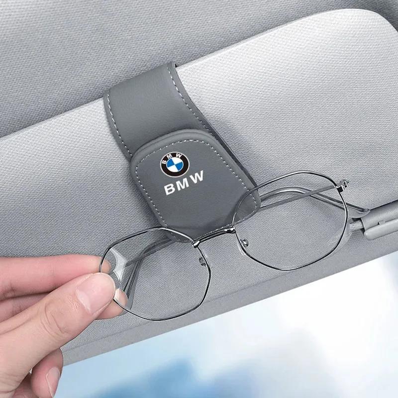 BAGI7 2026 Car Sticker Car Sun Visor Eyeglass Frame Sunglasses Clip Card Storage Bracket For BMW F30 F10 E90 F20 E46 E60 E70 E39 E36 E