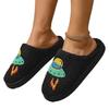 Fashion Platform Fluffy Slippers Women House Plush Cartoon Cowboy Designer Winter Shoes Girls Flats Home Fashion Footwear Large Size