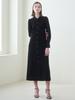 NOUVE Front Shirring Shirts Dress - Black