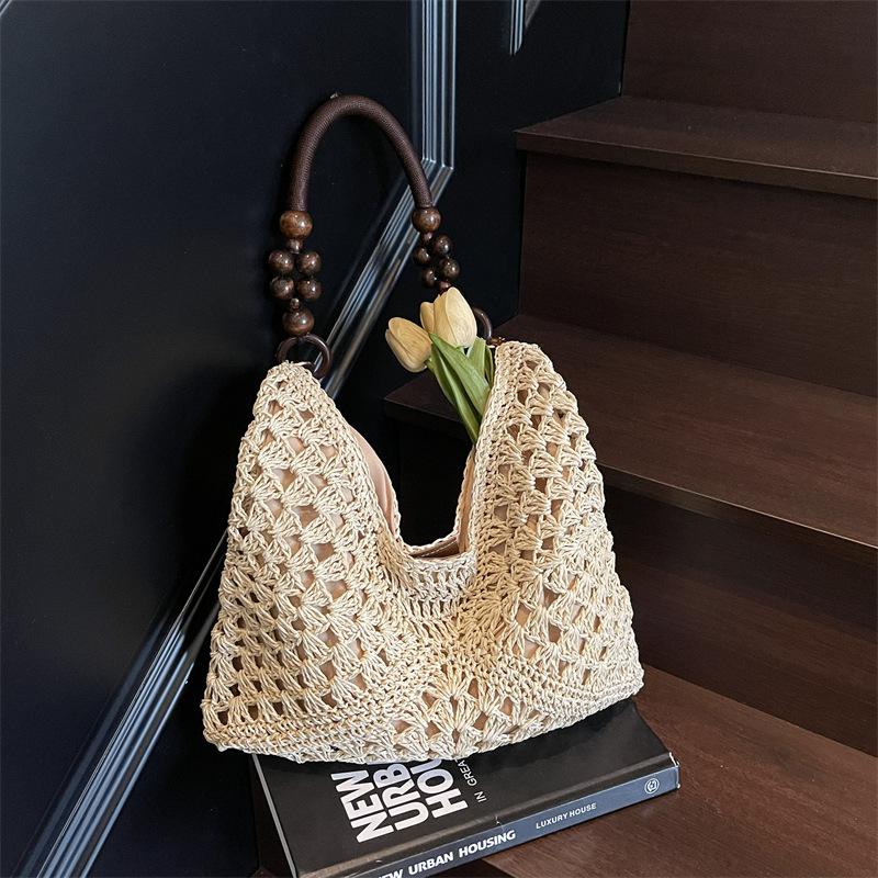 

2025 new tote bag large capacity fashion shoulder bag vacation style portable beach bag women 36*8*35