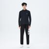 Peak Knitted Triangle Logo Long Pants Half-Zip Stand Collar Sports Leisure Fitness Set Unisex sets Black PK371701