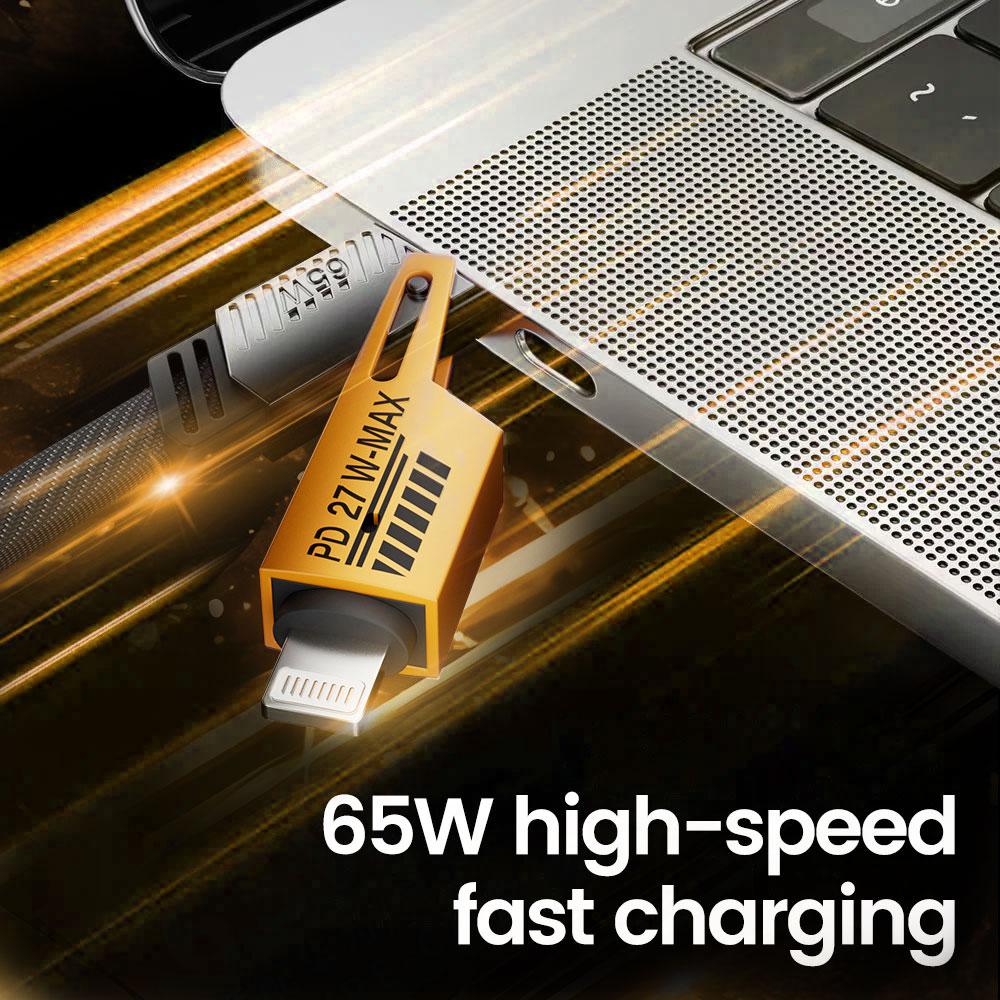 PD 65W/27W 4 in 1 Mecha Fast Charging Data Cable Cord For iPhone 15 Samsung Xiaomi USB Type C Multi Port Quick Charge Wire Line