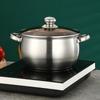 1pc Stockpot with Glass Lid, Stainless Steel Stockpot, Multipurpose Soup Pot, Cooking Pot, Sauce Pot for Chili, Pasta, Curries,