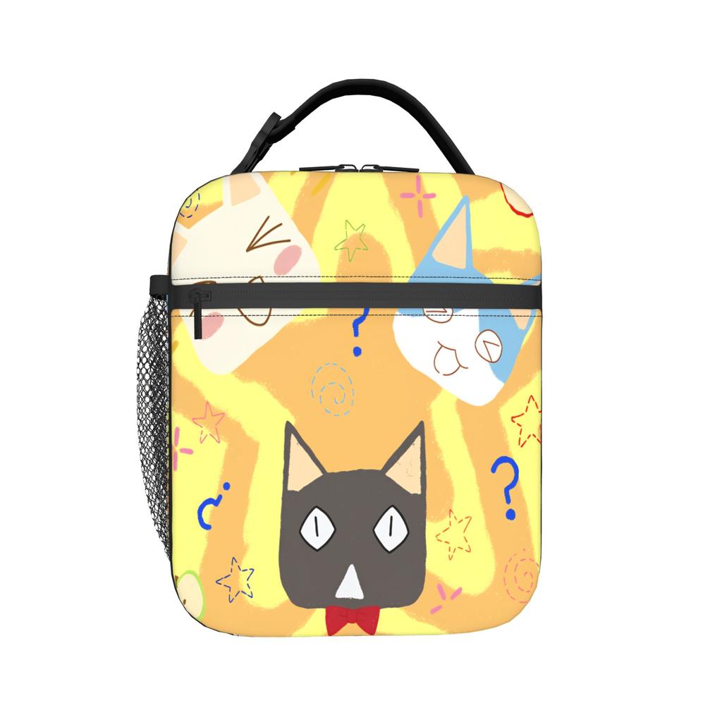 Toro Inoue Cat Lunch Bag  Travel Lunch Box For Men Fun Graphic Thermal Tote Handbags Oxford Portable Cooler Bag