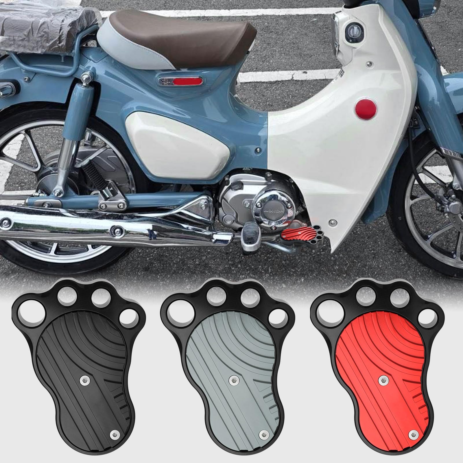 WOOGA Foot Brake Pedal Enlarge Step Plate, Foot Brake Lever красный