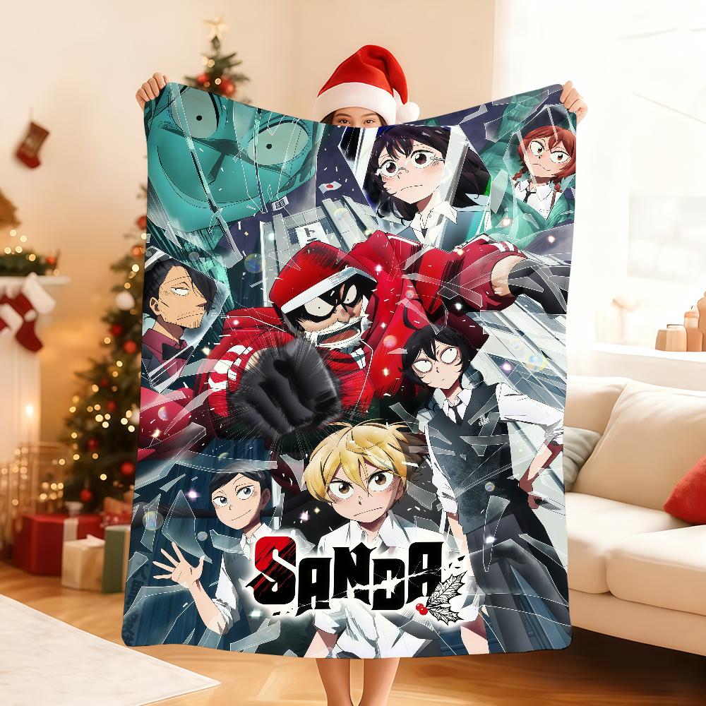 Hot Anime S Sanda A Cute Blanket Soft Throw Blanket for Home Bedroom Bed Sofa Picnic Travel Office Rest Cover Blanket Gift
