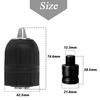 Keyless Drill Chuck,Clamp Range 2mm~13mm(0.08"~0.51"),1/2-20UNF Quick Grip Chuck with 1/2inch Chuck Socket Square Female Adapter Tire Chucks 1