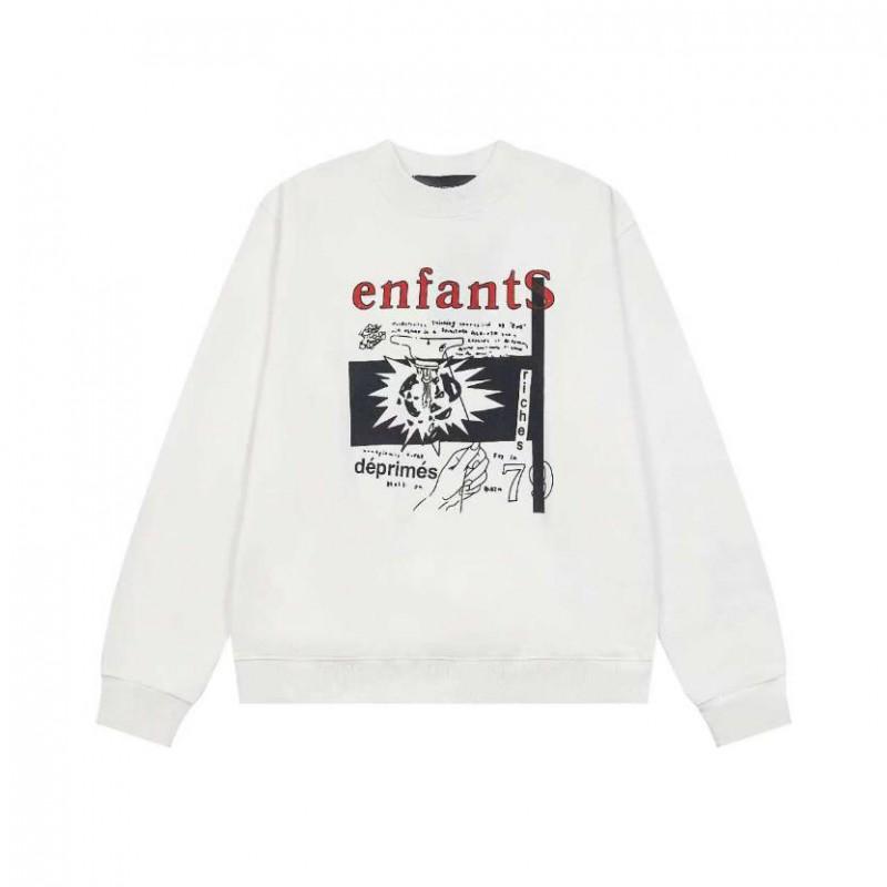 ERD Sad Rich Kid Lip Print Letter Oversized Hoodie Men Women
