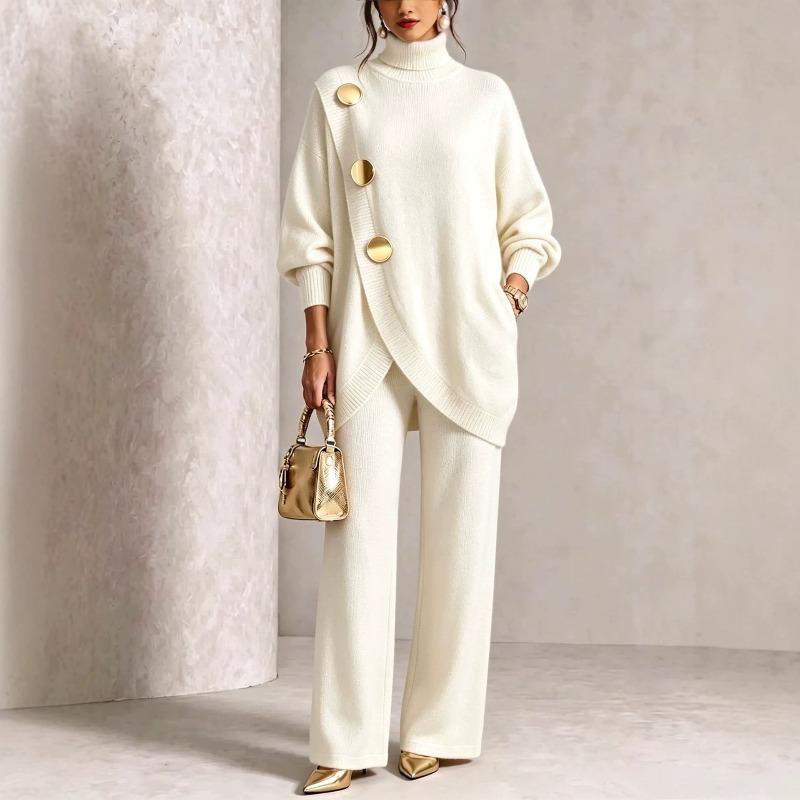 DICFY Women's Fashion Casual Autumn Winter Long Sleeve Pants Suits