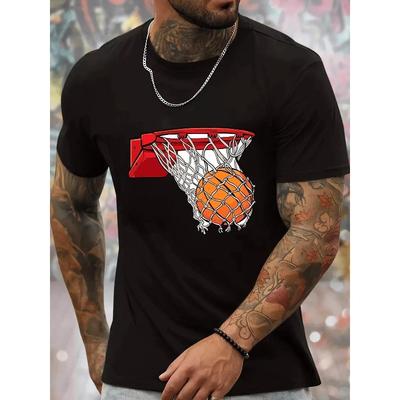 Men's Summer Short Sleeve T-Shirt with Letter '' Print - Casual Round Neck Breathable Top, Short Sleeve Summer Wear for Hot Weather, Machine Washable