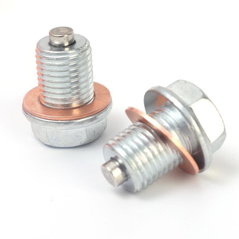 M14*1.5 Car Engine Oil Pan Oil Drain Plug Magnetic Extended Oil Drain Screw Gasket Auto Replacement Parts For Honda Volkswagen