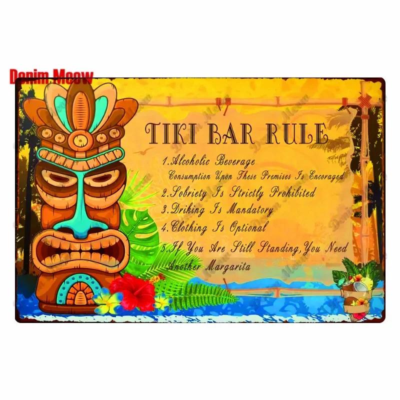 Beach Metal Tin Sign, Vintage Summer Beach Plates, Relax Wall Sign, Pool Tiki Bar Pub Seaside Ocean, Happy Place, Decor WY161