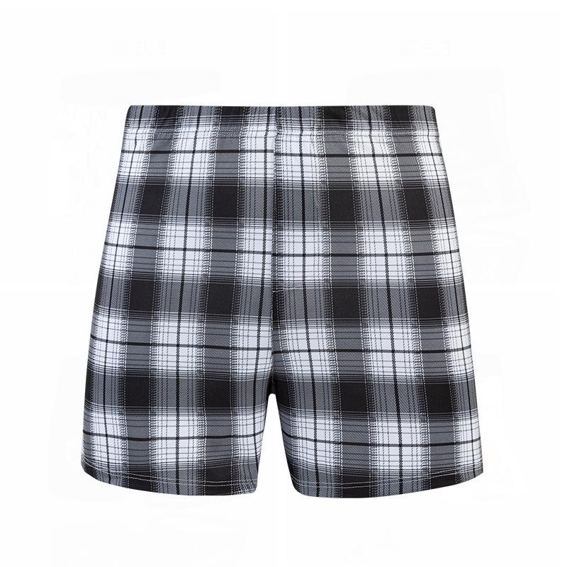

Aro Pants Men S Panties Plaid Loose Boxers Large Size Printed High Waist Summer Fat Shorts Boxer Pants 2XL