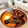 1pc Giraffe Sun Office Round Area Rug, Indoor Mat Suitable For Office, Under Office Chairs Bedroom Living Room Home Decor, Room Deco