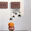 3Pcs PVC Spider Wall Decal for Light Switch Removable Spider Web Sticker Festive Home Decoration for Living Room, Bedroom, and Party Decor