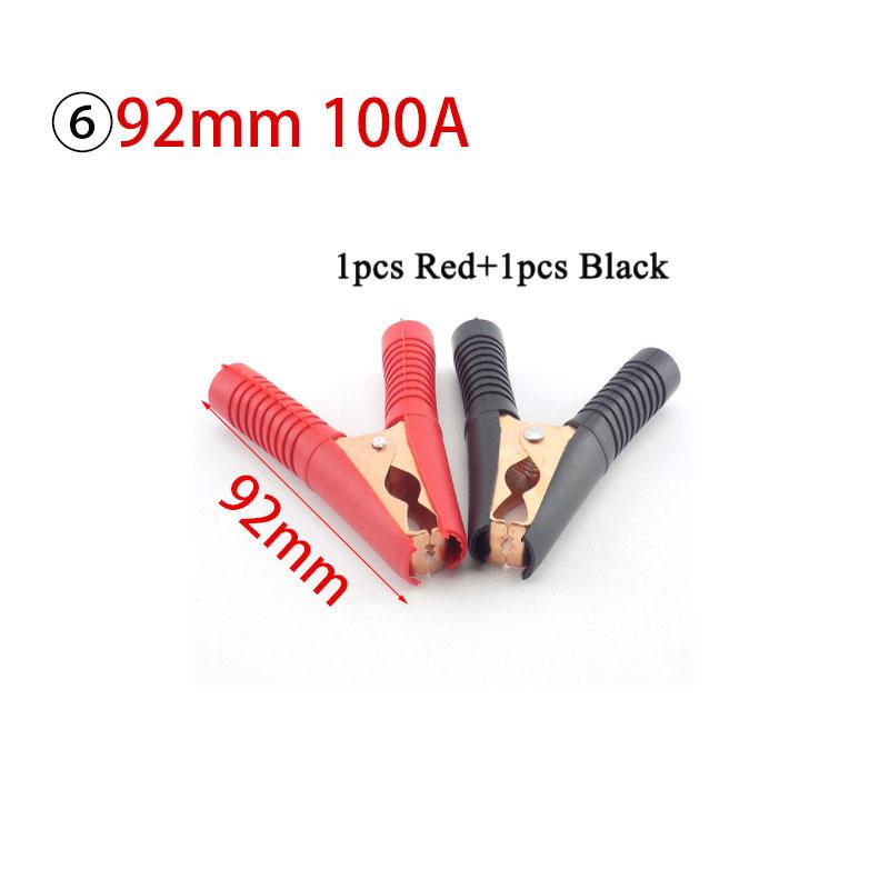 1 Pair Alligator Clips Probe Crocodile Clip Clamps Connector 5A 30A 50A 100A Test Lead Car For Test Electrical DIY Tool