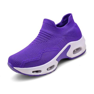 Chaussures de sport tissées volantes nouvelles légères respirantes en mesh pour la course confortables semelle épaisse décontractées grande taille chaussures