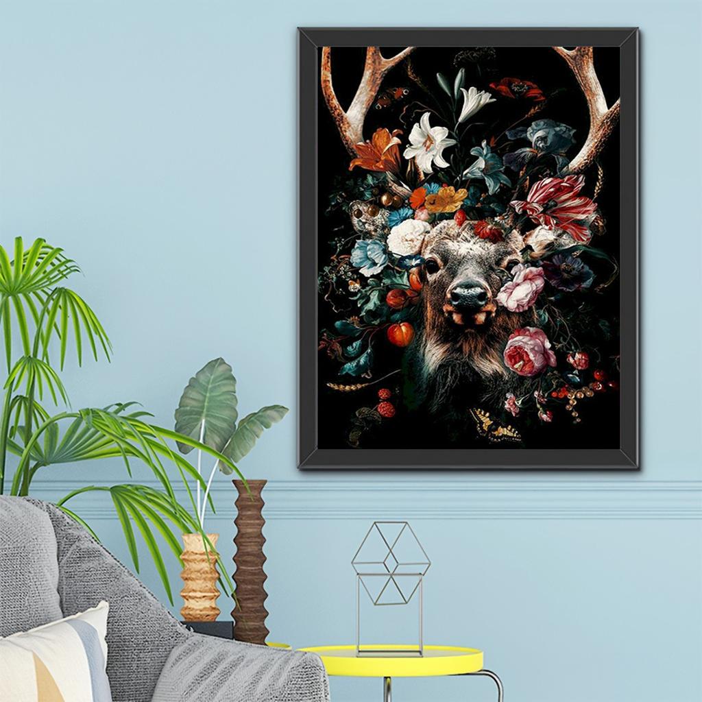 Pictură cu Diamante 5D DIY Cerb Floare Kit Cusătură în Cruce Mozaic Broderie cu Diamante Trandafir Burghiu Rotund/Pătrat Complet Decor Acasă