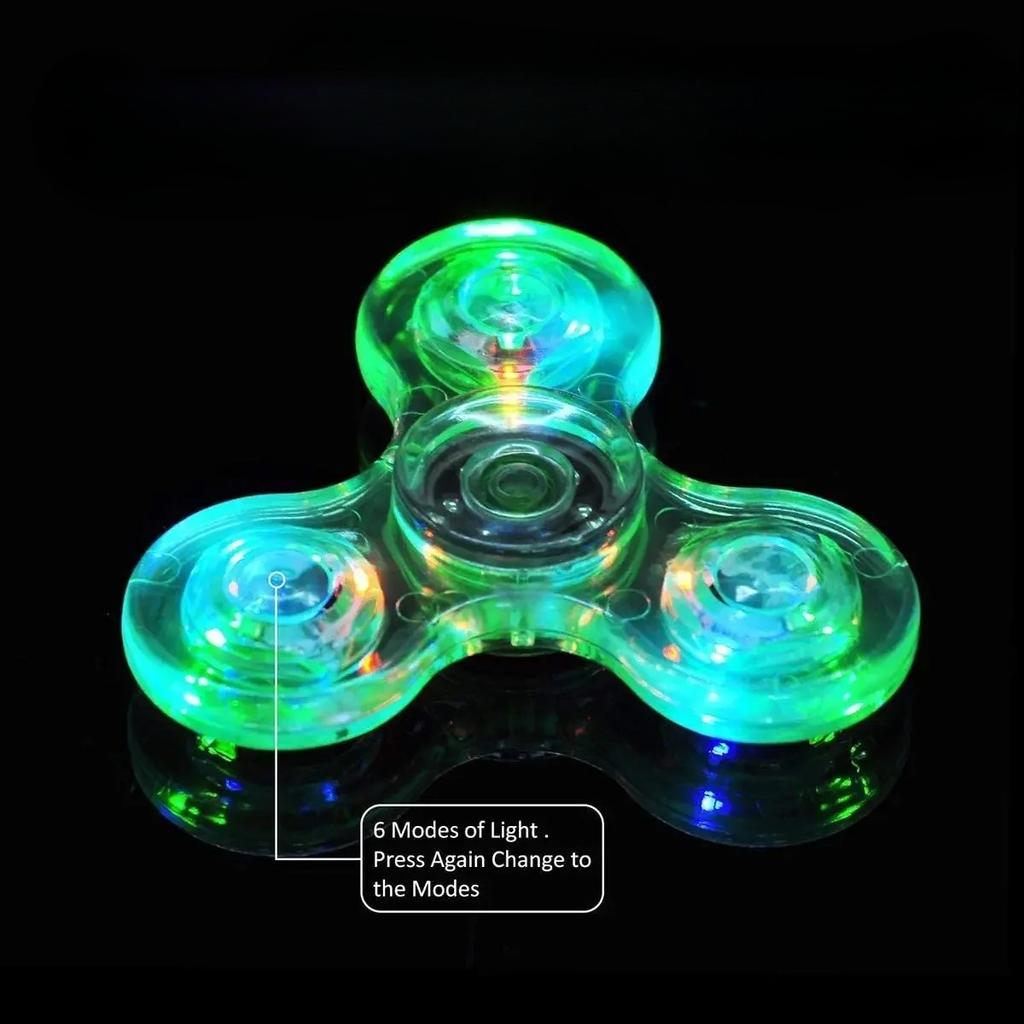 LED light Fidget Spinner Hand Top Spinners Glow in Dark Light Spiner Finger Stress Relief Interesting Toys for Children Gift