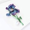 Vintage Irises Flower Brooch Elegant Enamel Jewelry Accessory For Women Men Casual Outfit Party Wear Gift
