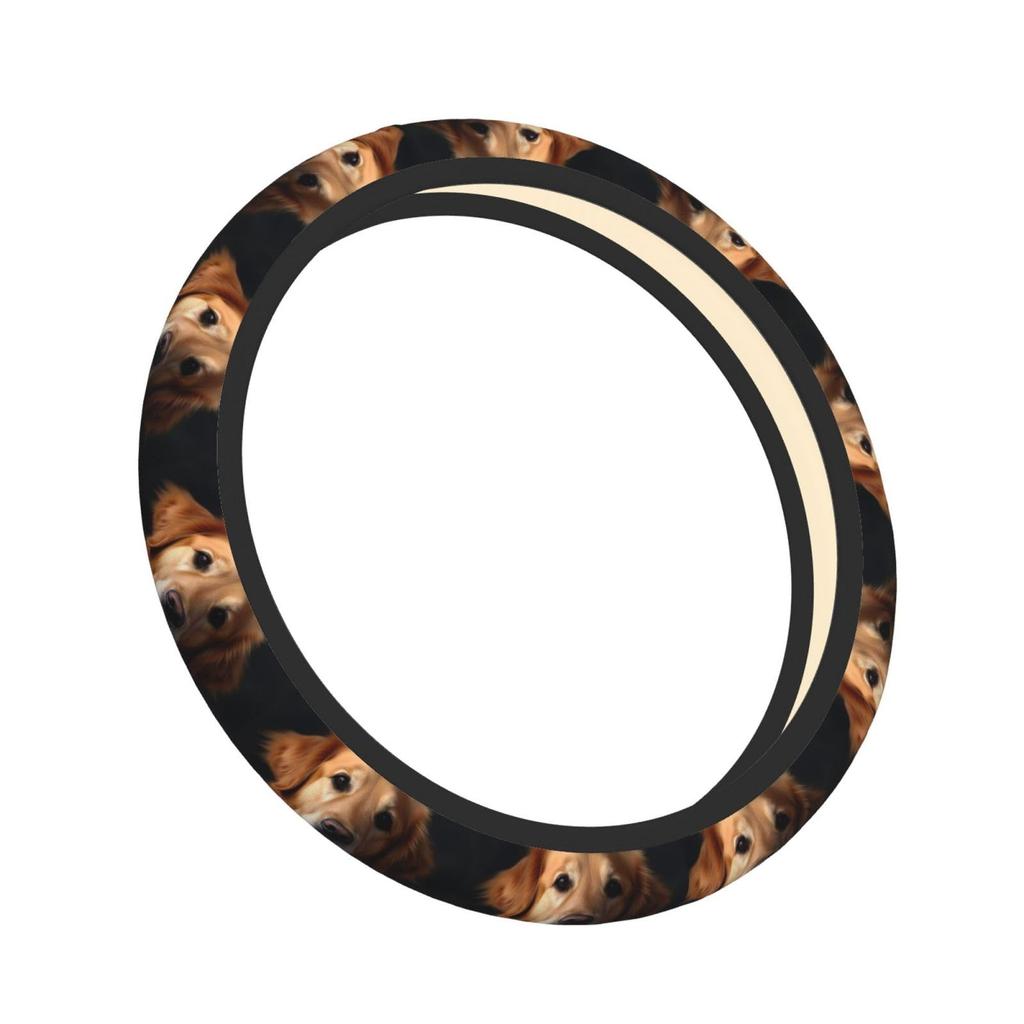 Golden Retriever Lenkradbezug für Männer Frauen Elastischer Elastischer Auto Radbezug Rutschfest