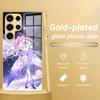 Phone Case For Samsung S26 S25 S24 S23 S22 S21 Plus Ultra Note20 Electroplated glass Phone Case Wuthering Waves AEMEATH