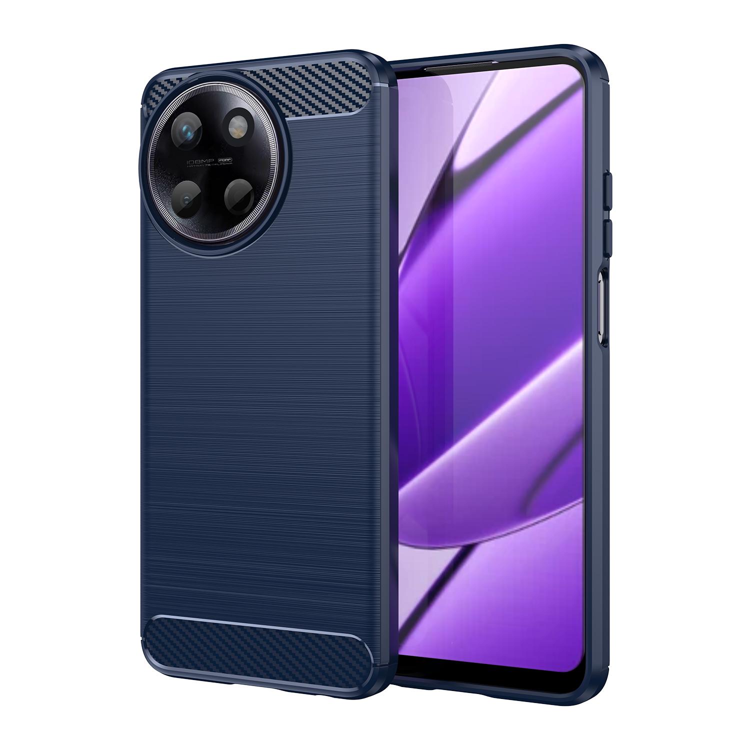 

Carbon Fiber Case For Realme 11 4G Case For Realme 11 Cover Funda Coque Soft Silicone Shockproof Phone Bumper For Realme 11 Realme 11 4G синій