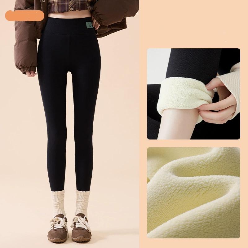 Women's Fleece Lined Leggings Thermal Winter Warm Thick Tights High Waisted Warm Skinny Pants For Cold Weather