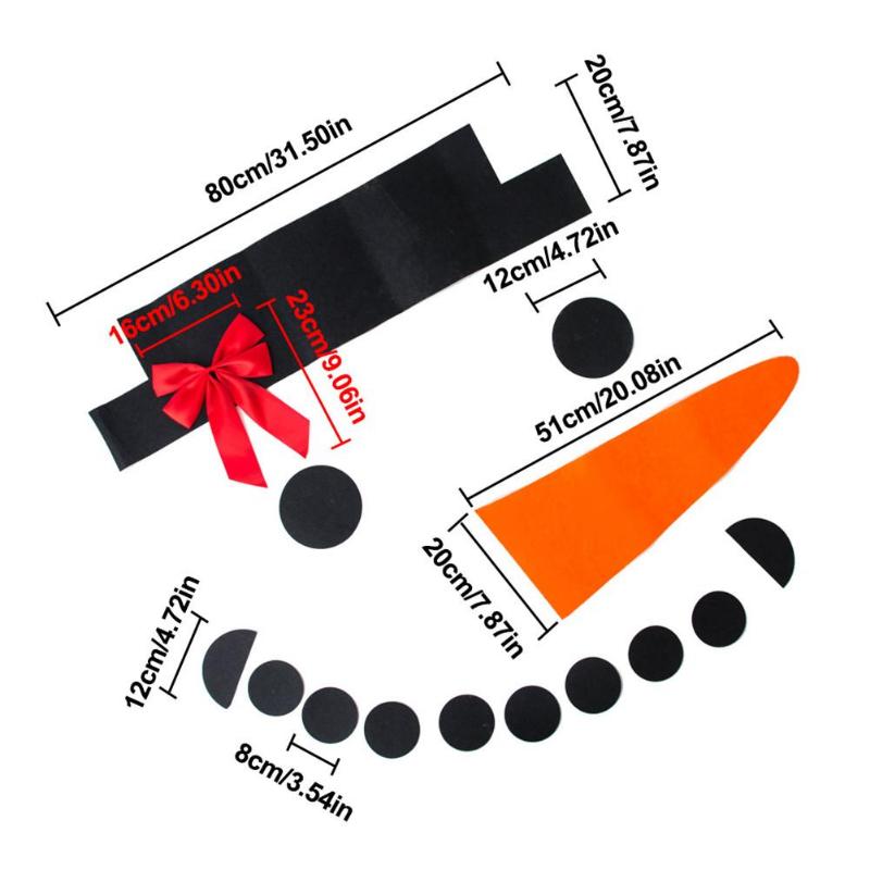 16pc/set Christmas Snowman DIY Decoration Outdoor Garage Door Decorations for Home Merry Christmas Holiday Xmas New Year Decor