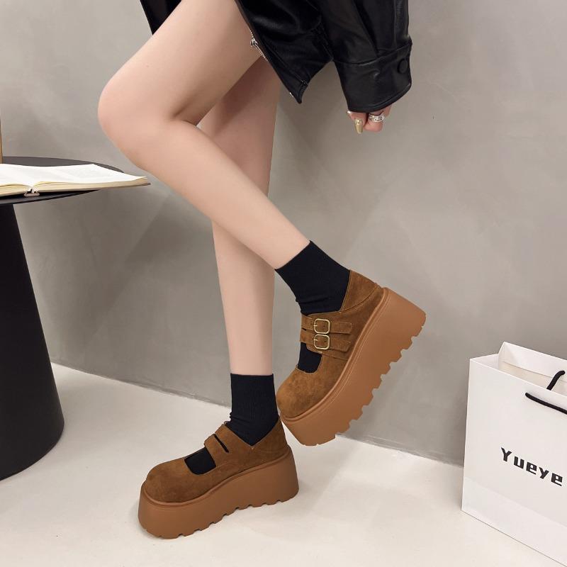 All-inclusive women's spring new versatile muffin casual shoes, small people pedal platform lazy shoes