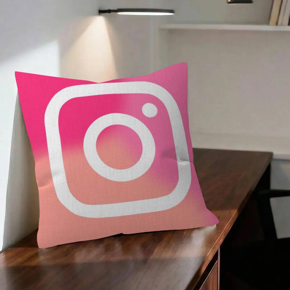Pillow Gift Home Office Decoration Bedroom Sofa Car Cushion Cover case x Logo Instagram fun