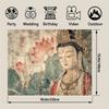 VIKAMA Zen Guanyin Lotus Tapestry Vintage Mural Style Tea Room Buddha Hall Living Room New Chinese Decoration