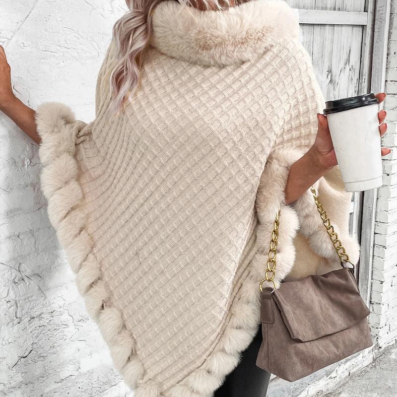 Autumn Winter Blanket Wrap Poncho Women Sweaters Shawl Cashmere Capes National Pullovers Windbreak Thick Cloak