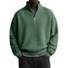 Minimalist Stand Collar Long Sleeve Mens Hoodie With Polyester Fabric For Casual Wear