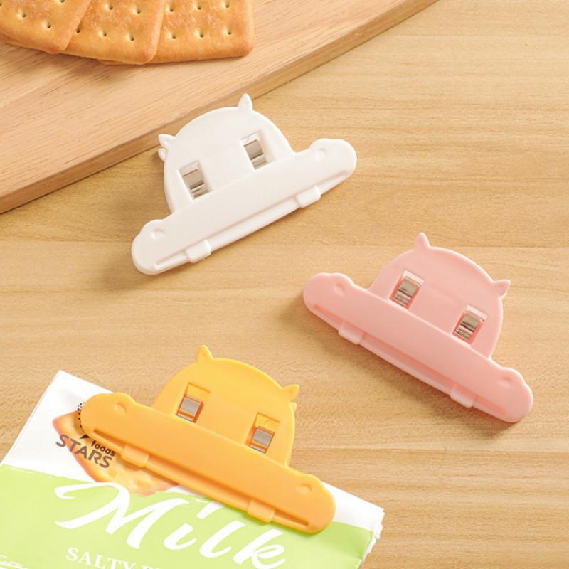 3 Pcs Portable Plastic Food Seal Clip Kitchen Snack Bag Milk Powder Moisture Proof Fresh Keeping Bag Clip For Home And Travel Use