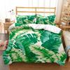 Fresh Green Leaf Minimalist Printed Quilt Cover Pillow Cover Queen Bedding Set Bedding Set Luxury Customized Bedding Set