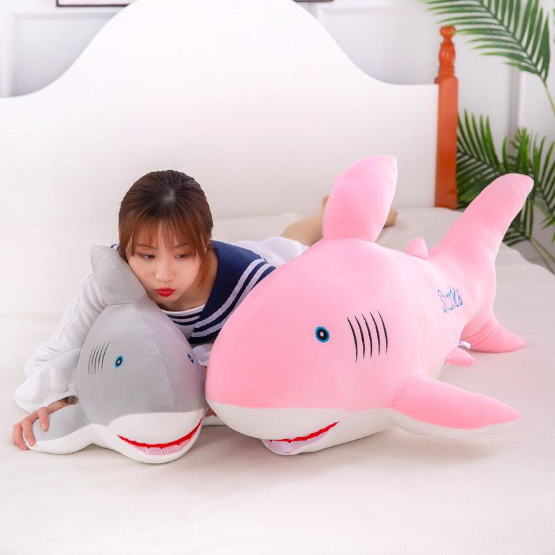 Down Cotton Shark Plush Toy Cartoon Soft Ocean Doll Pillow Birthday Gift