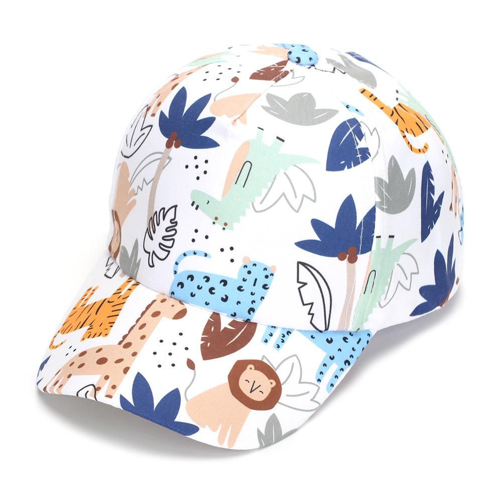 Animal Print Kid Baseball Cap Breathable Boy Girl Sunshade Cap Cute Wide Brim Visor Hat Outdoor