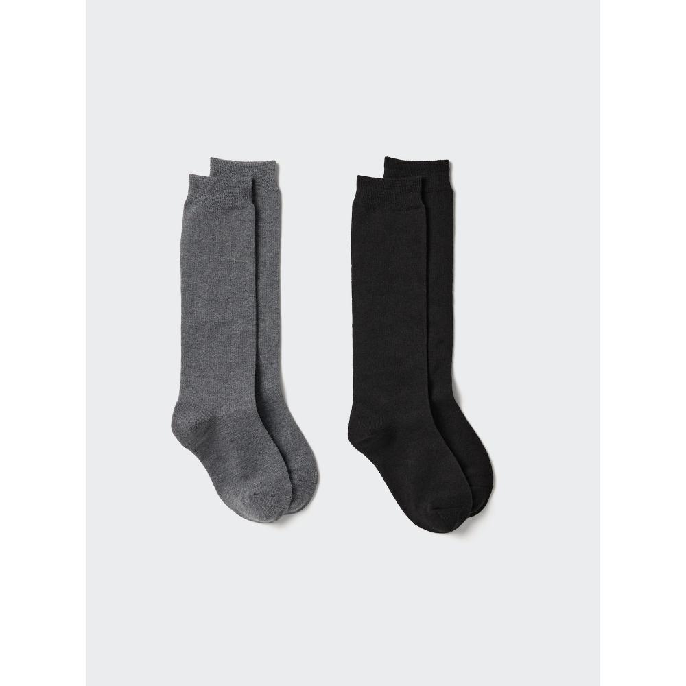 Uniqlo Girls Heattech High Socks 2p