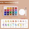 12/20/24/60 Portable Gouache For Children Color Set Paint Solid Watercolor Pigment Gold Glitter Nail Painting Art Supplies