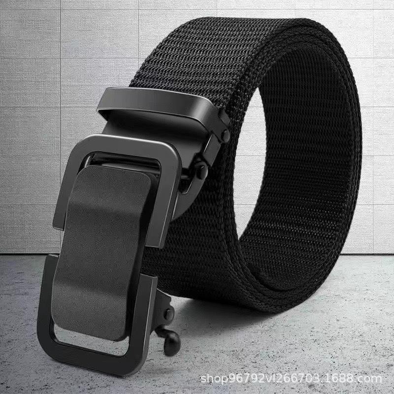 Men's Automatic Toothless Nylon Canvas Outdoor Belt