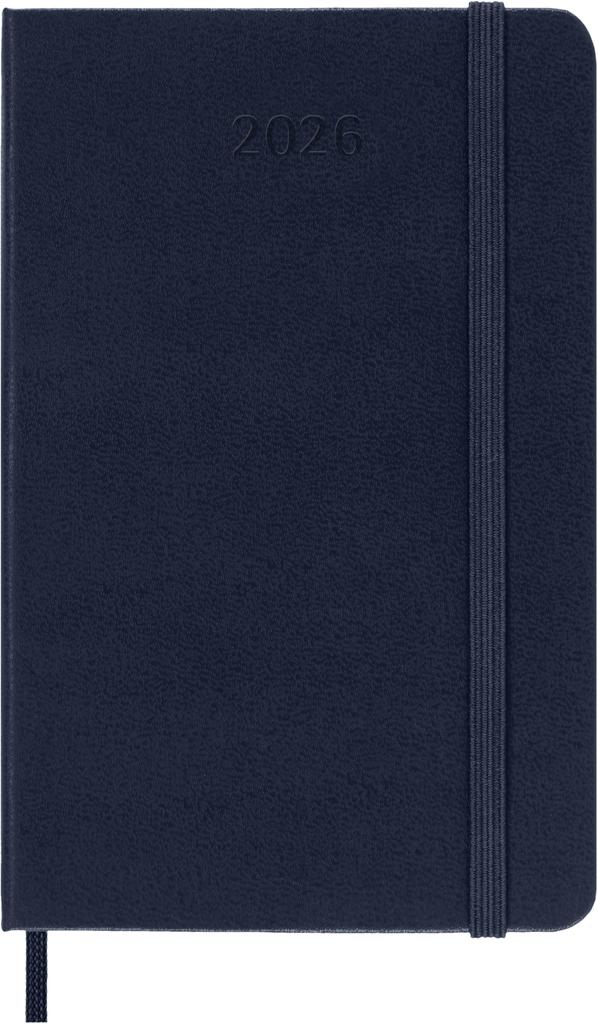 Moleskine 2026 January Daily Pocket Size x Sapphire DHB2012DC2Y26 Planner, Start, 12-Month Diary, (9cm 14cm), Hardcover, Blue,