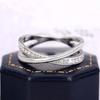 CAOSHI Geometric Cross Design Finger Rings with Shiny Cubic Zirconia Fancy Women Rings Daily Wear Hot Trendy Jewelry Wholesale