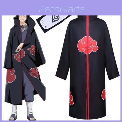 Naruto Akatsuki Uchiha Itachi Cosplay Kostüm Robe Umhang Cape Weiches Material Stoff