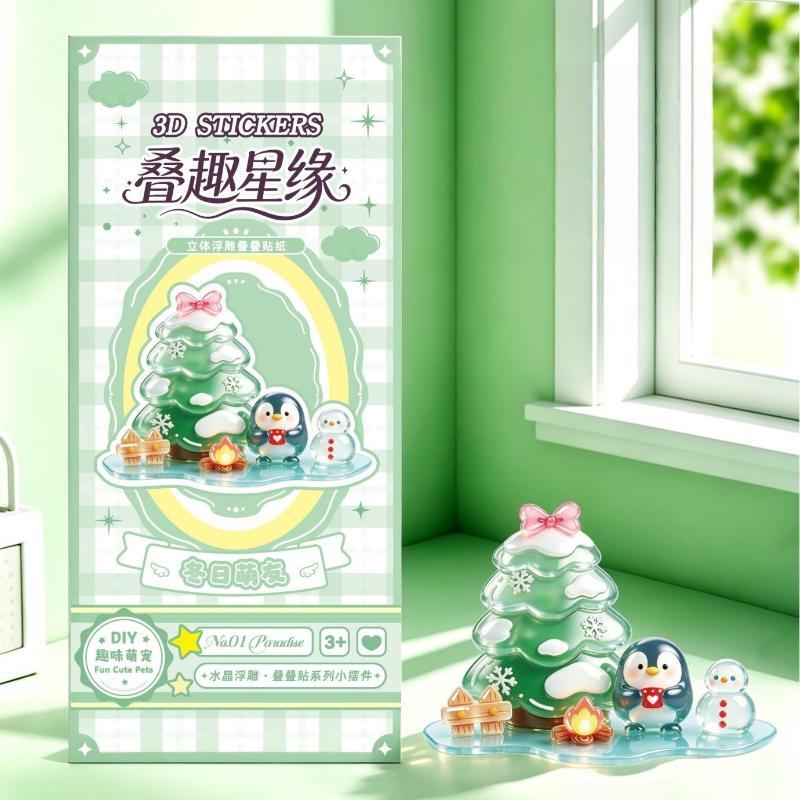 3D Stacked Stickers Cute Animal Stickers For Girls Boys Classroom Prizes Handmade Diy Creative Party Gift