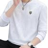 Men's Trendy Velvet-Lined Jacquard Sweatshirt: Warm Autumn/Winter Casual Long Sleeve