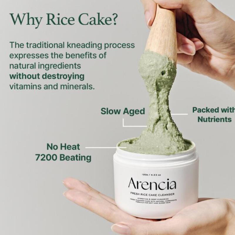 Arencia Rice Cake Fresh Cleanser 120g (Green, Rosehip, Blue Hyssop) (9 Options)