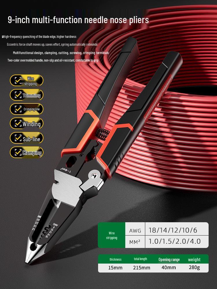Multi-Functional Electrician Wire Stripper & Cutter Tool