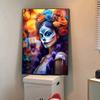 Festive and Mysterious Mexican Girl Day of Dead Gothic Sugar Skulls Canvas Painting Posters Prints Wall Art Picture Home Decor
